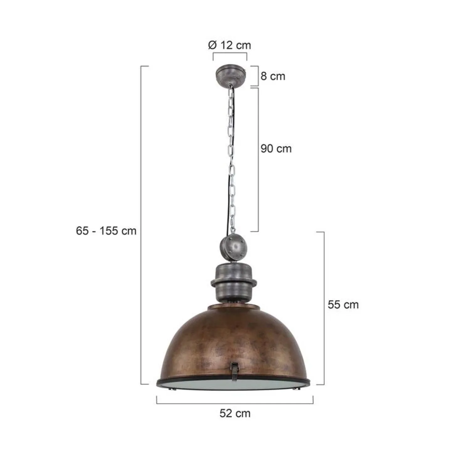 Sammy 1-lichts Hanglamp XL Bruin 52cm