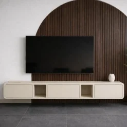 Sammy zwevend Tv meubel Beige mangohout 210cm