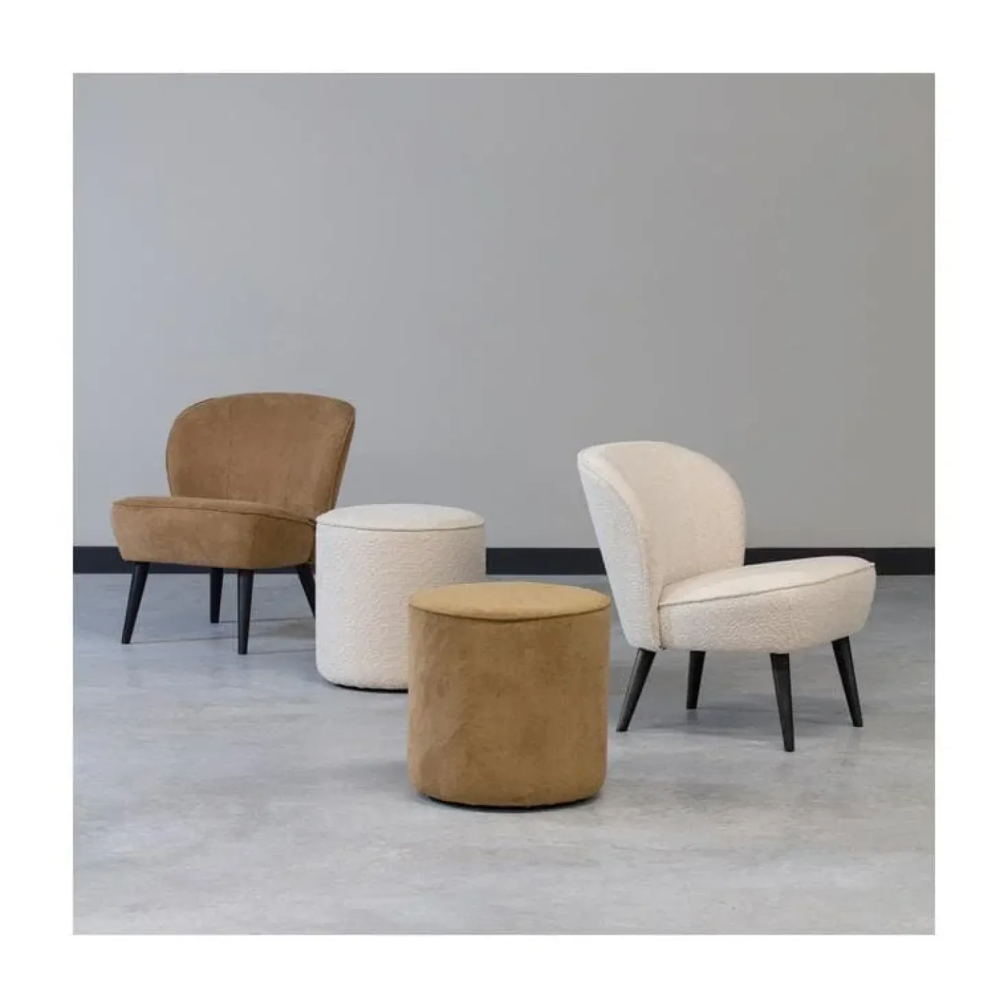 Sara Fauteuil Boucle Creme