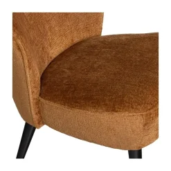 Sara Fauteuil Structure Velvet Cognac