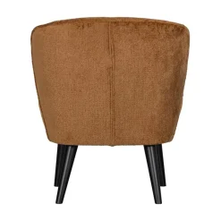 Sara Fauteuil Structure Velvet Cognac
