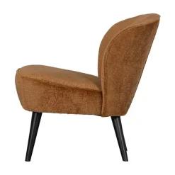 Sara Fauteuil Structure Velvet Cognac