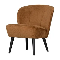 Sara Fauteuil Structure Velvet Cognac