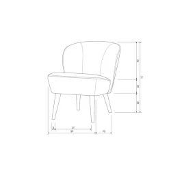 Sara Fauteuil Teddy Zand
