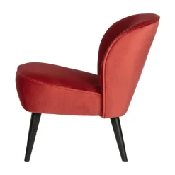 Sara Fauteuil Velvet Framboos