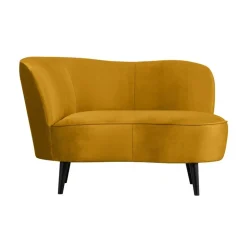 Sara Lounge Fauteuil Links Velvet Oker 112cm