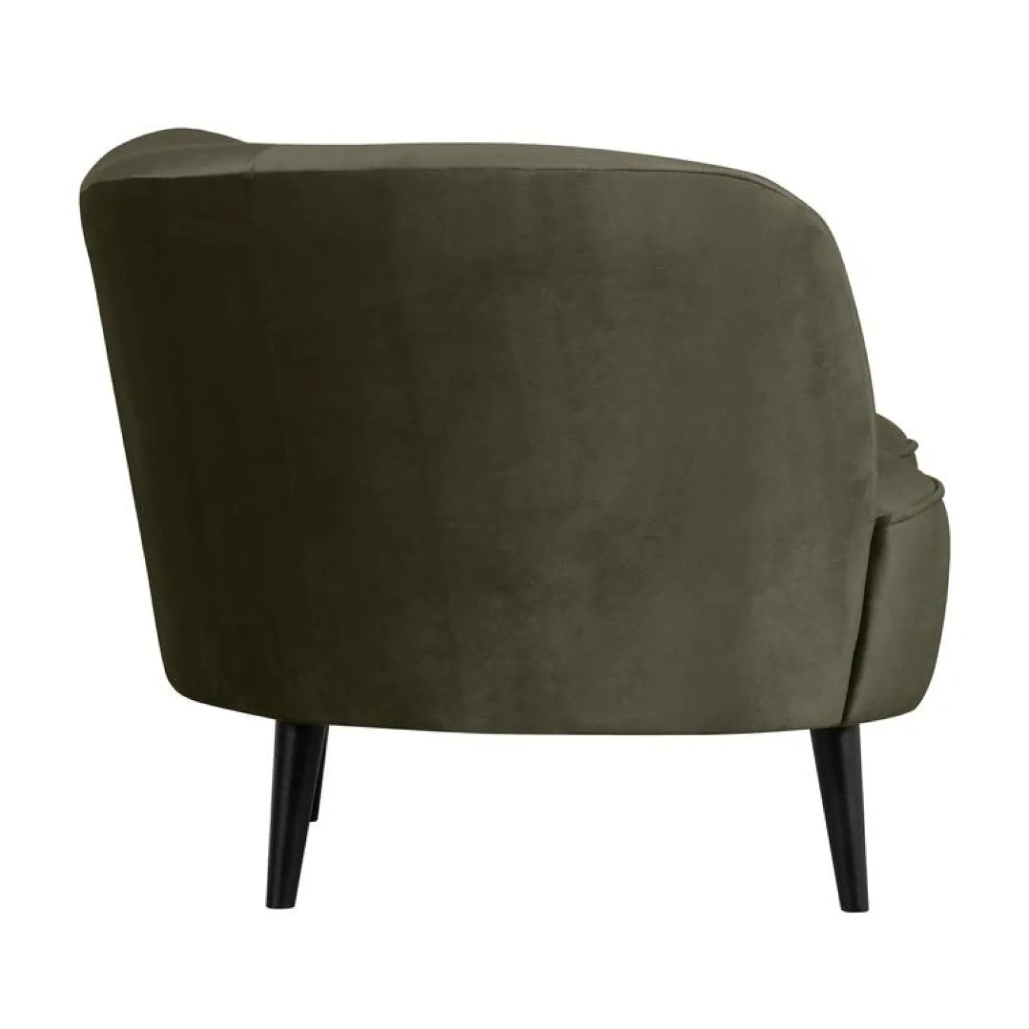 Sara Lounge Fauteuil Links Velvet Warm Groen 112cm