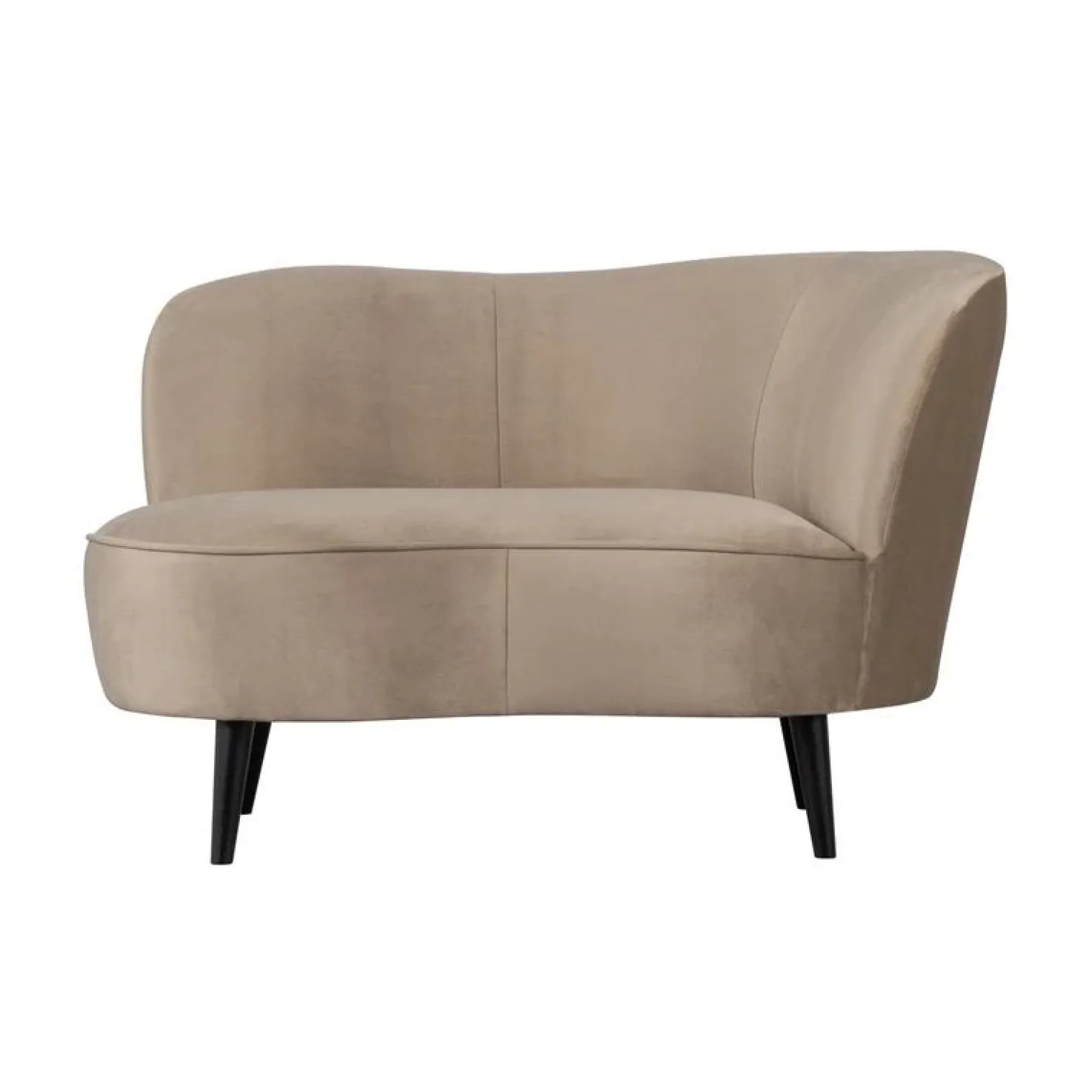 Sara Lounge Fauteuil Rechts Velvet Khaki 112cm