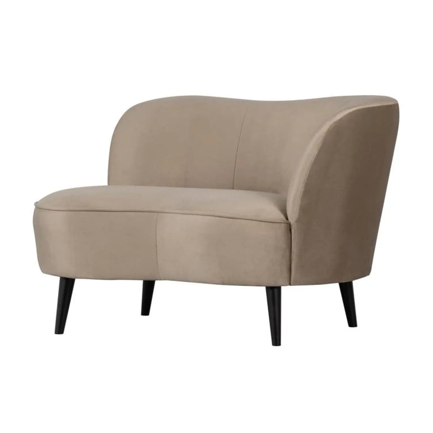 Sara Lounge Fauteuil Rechts Velvet Khaki 112cm