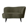 Sara Lounge Fauteuil Rechts Velvet Warm Groen 112cm