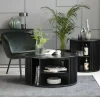 Sarita bijzettafel zwart eikenhoutfineer 60cm