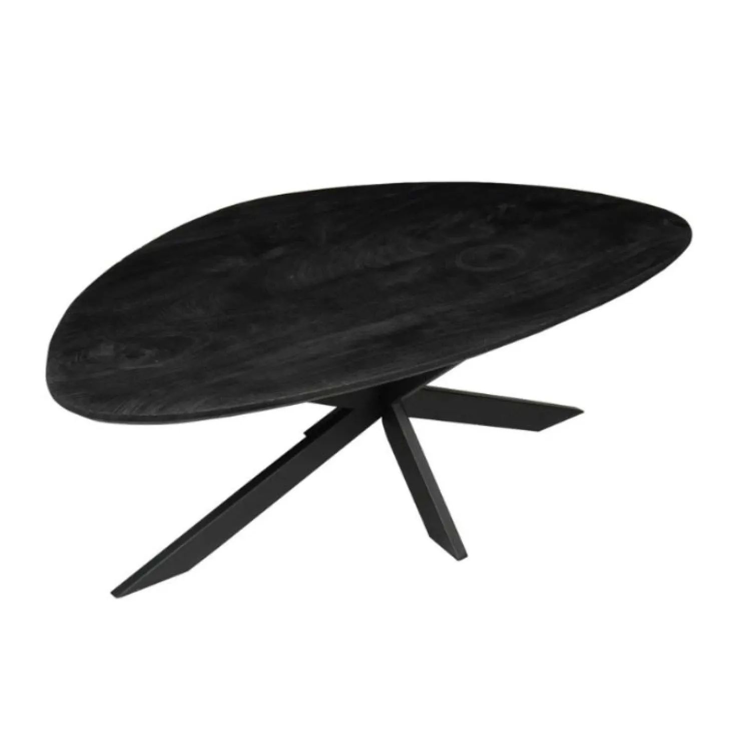 Scandi salontafel zwart industrieel 130cm