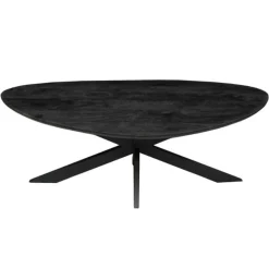 Scandi salontafel zwart industrieel 130cm