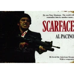 Scarface - metalen bord