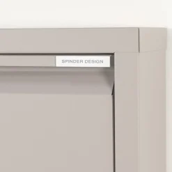 Schoenenkast industrieel Pippen (5 lades) – Taupe metaal