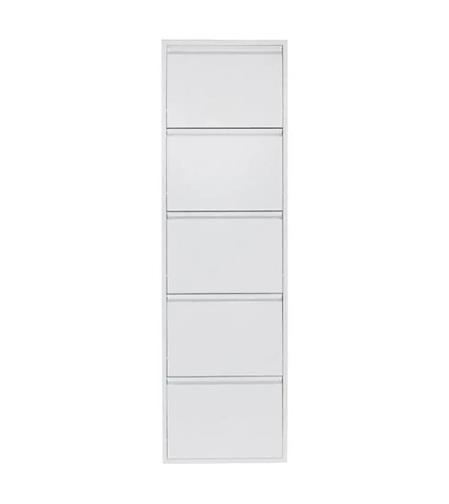Schoenenkast industrieel Pippen (5 lades) – Wit metaal