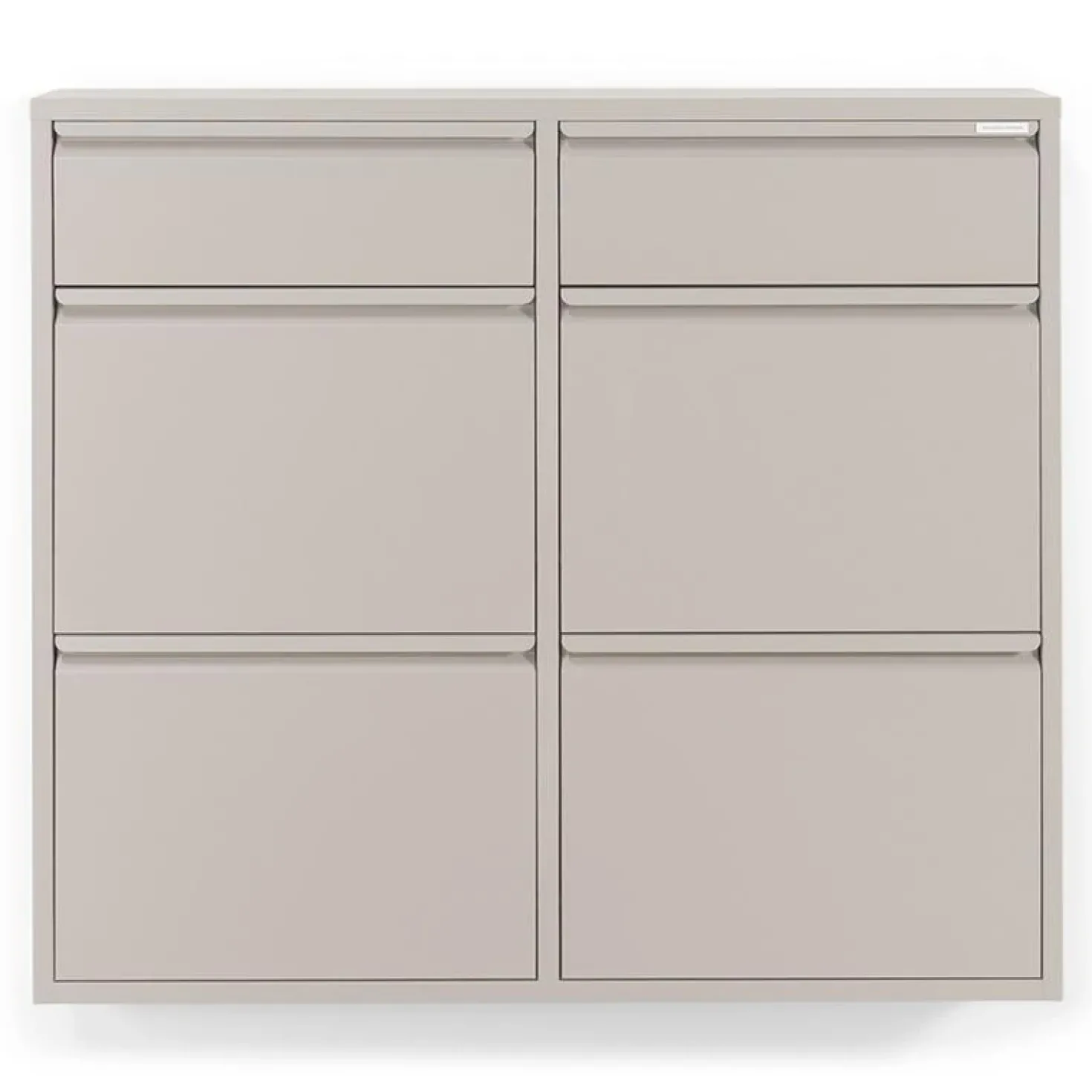 Schoenenkast industrieel Pippen (6 lades) - Taupe metaal