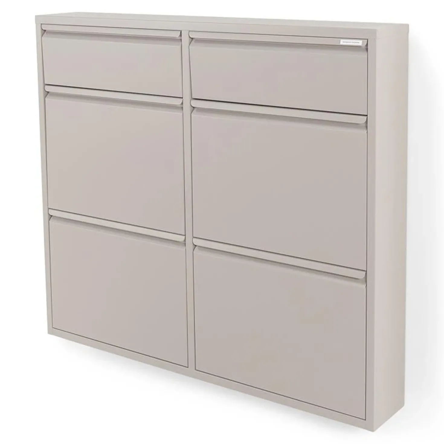 Schoenenkast industrieel Pippen (6 lades) - Taupe metaal