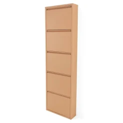 Schoenenkast industrieel Pippen (5 lades) – Terracotta metaal