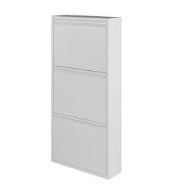 Schoenenkast industrieel Pippen (3 lades) – Wit metaal
