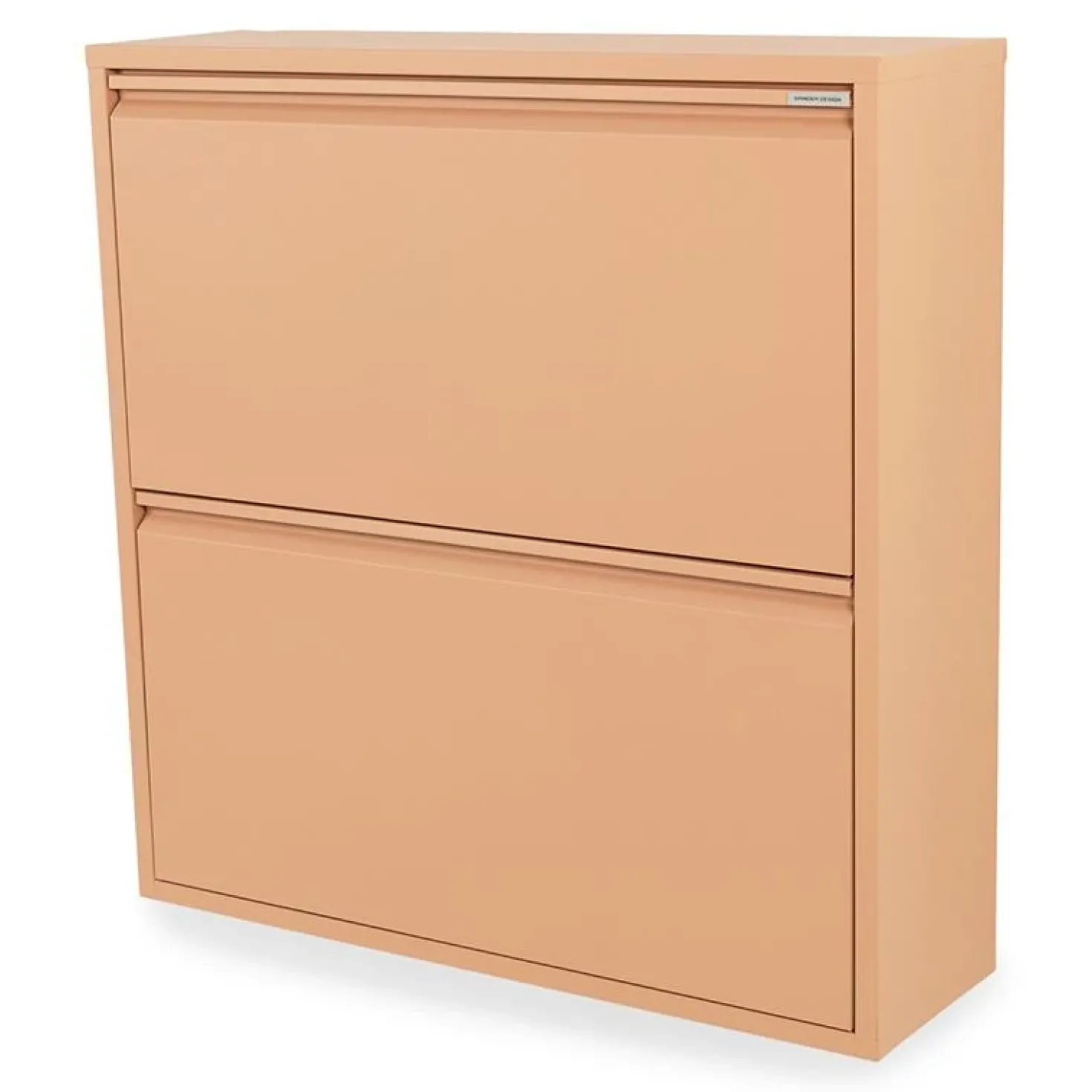 Schoenenkast industrieel Pippen (2 lades) – Terracotta metaal