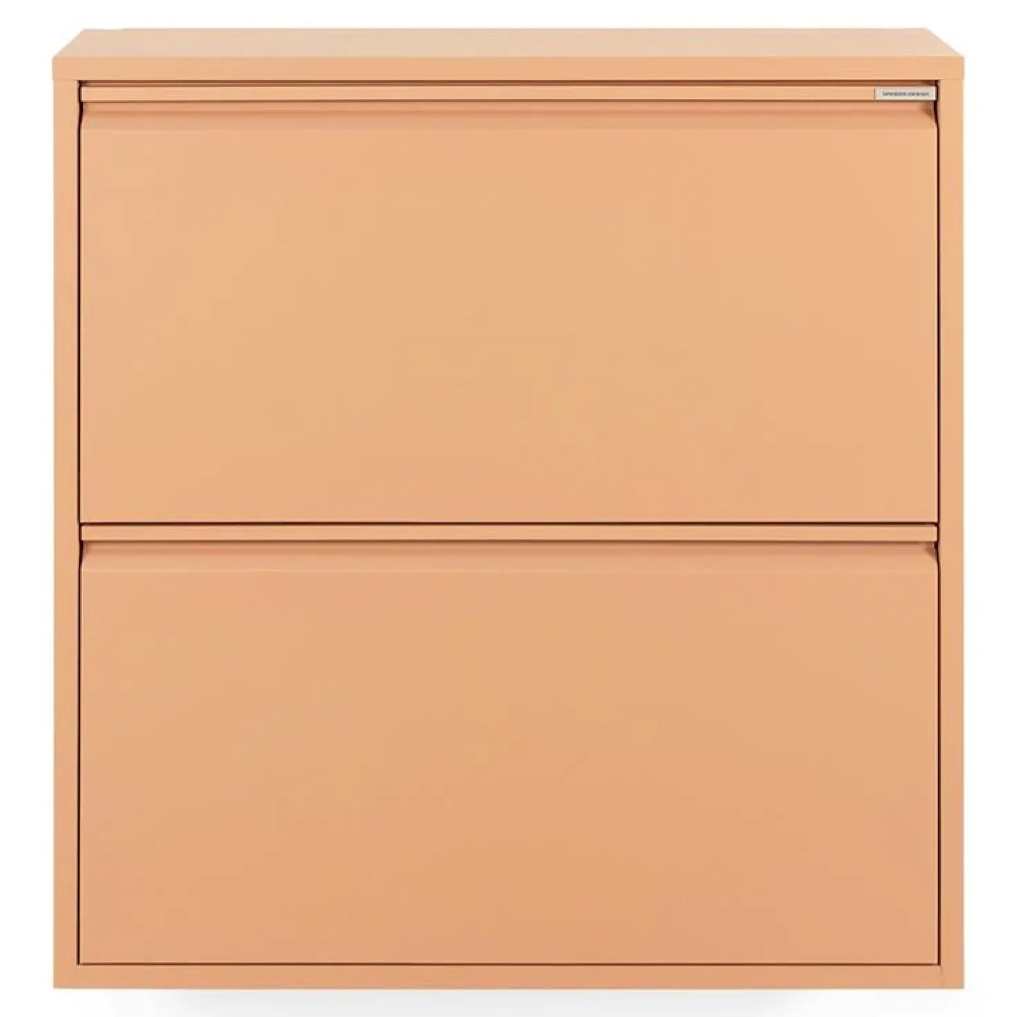 Schoenenkast industrieel Pippen (2 lades) – Terracotta metaal