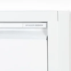 Schoenenkast industrieel Pippen (2 lades) – wit metaal