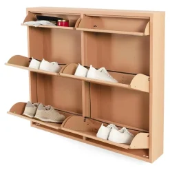 Schoenenkast industrieel Pippen (6 lades) – Terracotta metaal
