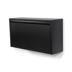 Schoenenkast industrieel Pippen XL (1 lade) - zwart metaal