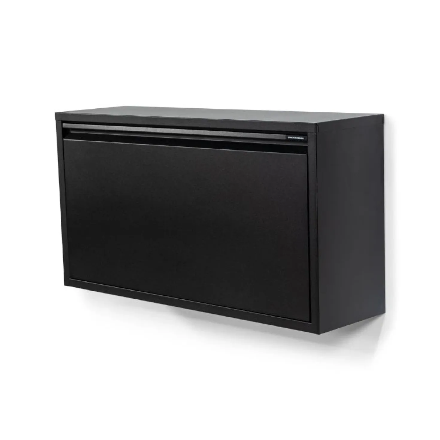 Schoenenkast industrieel Pippen XL (1 lade) - zwart metaal