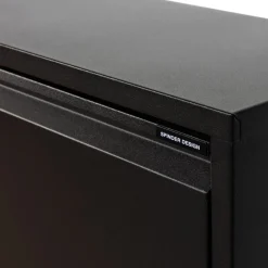 Schoenenkast industrieel Pippen XL (1 lade) - zwart metaal