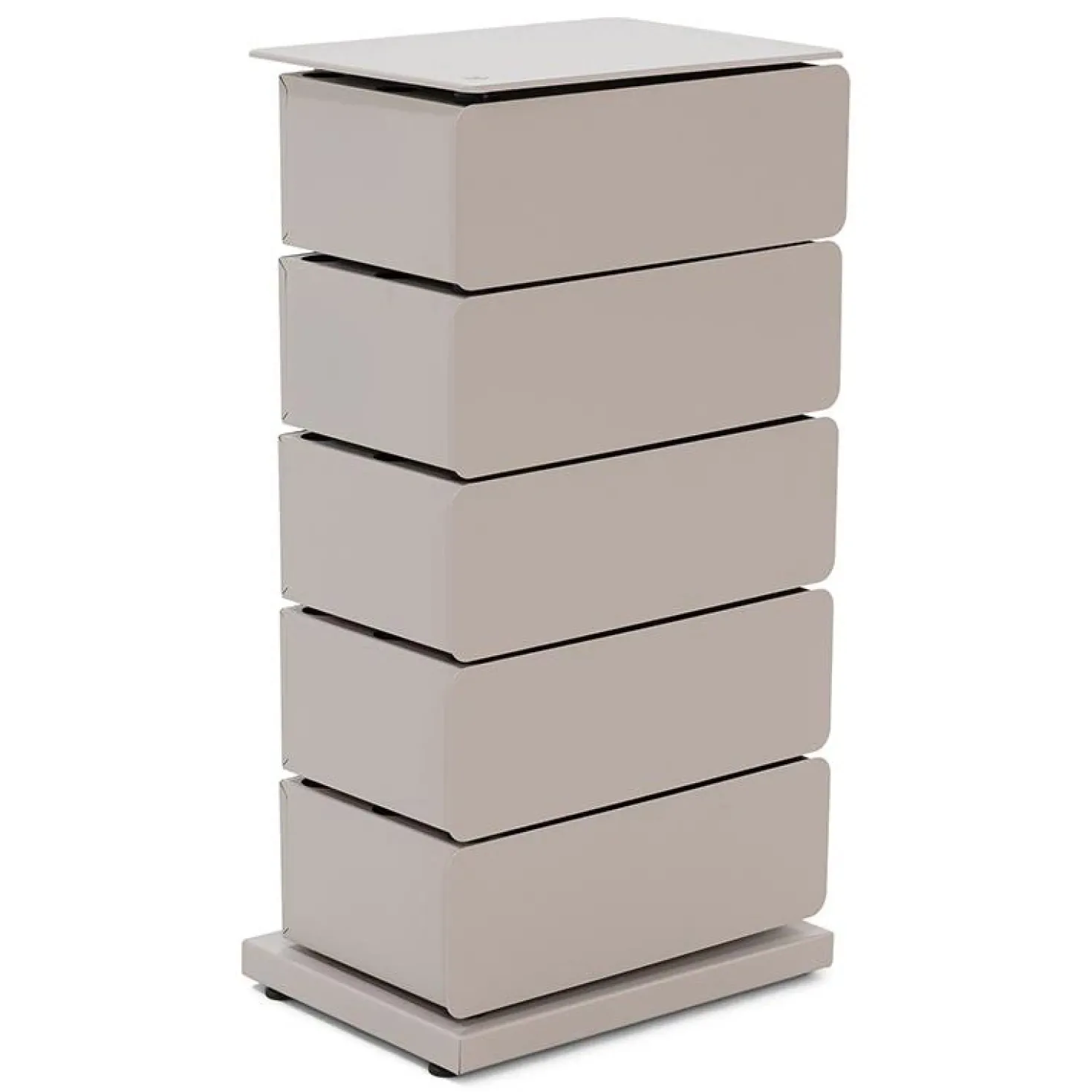 Schoenenkast industrieel Rodman (5 lades) – Taupe metaal