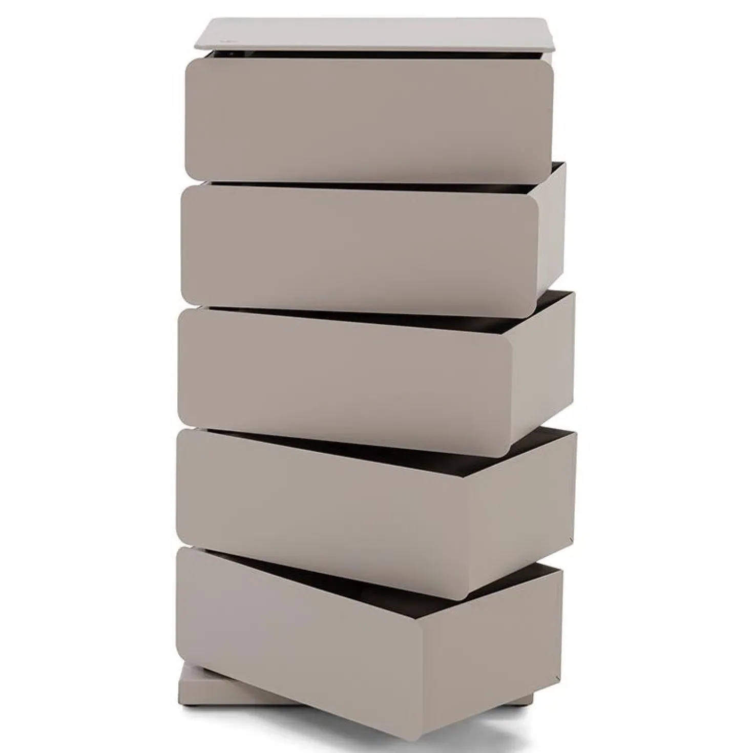 Schoenenkast industrieel Rodman (5 lades) – Taupe metaal