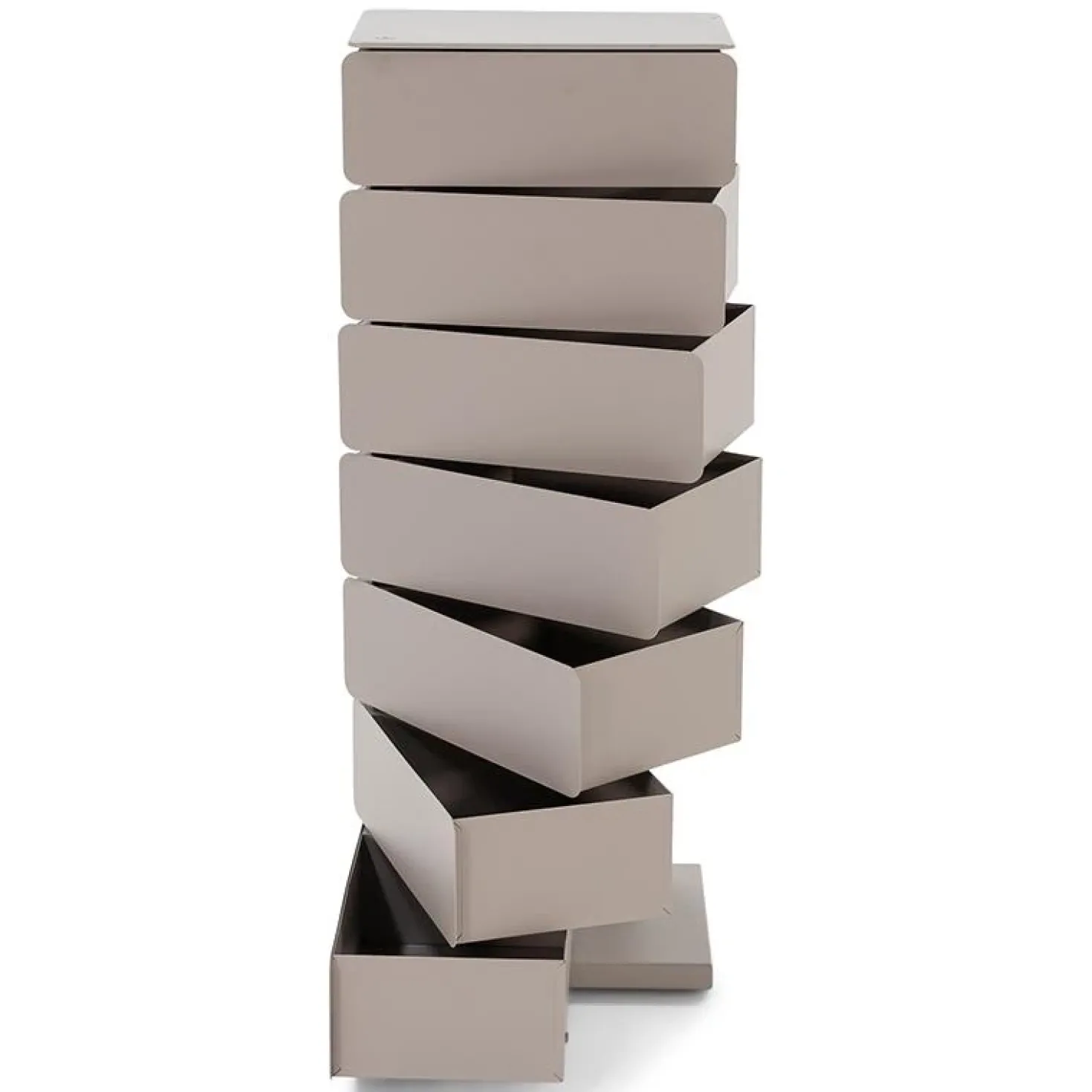 Schoenenkast industrieel Rodman (7 lades) - Taupe metaal