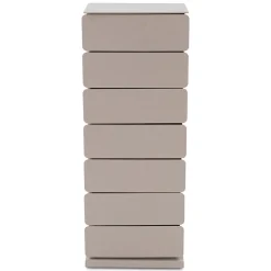Schoenenkast industrieel Rodman (7 lades) - Taupe metaal
