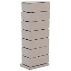Schoenenkast industrieel Rodman (7 lades) - Taupe metaal