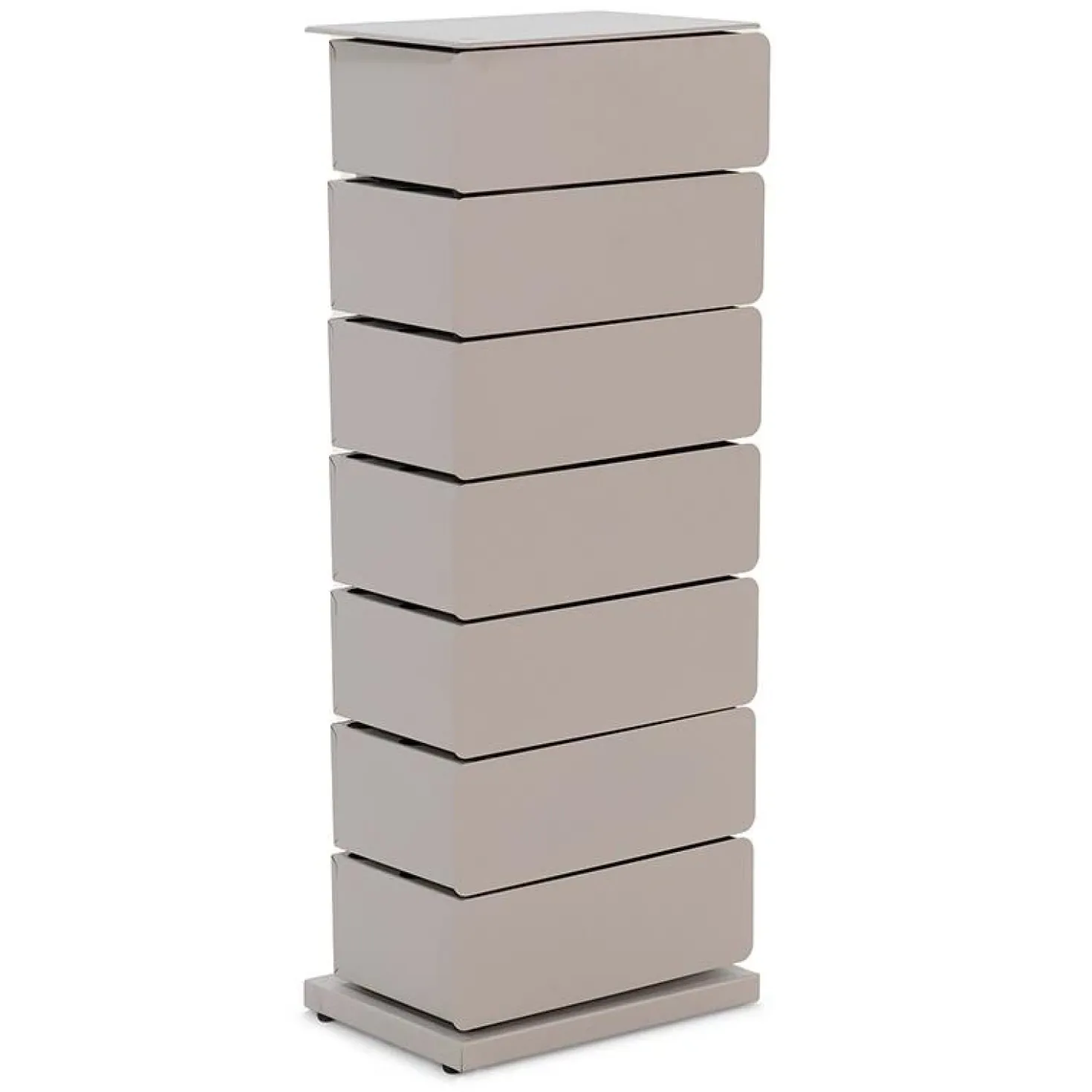 Schoenenkast industrieel Rodman (7 lades) - Taupe metaal