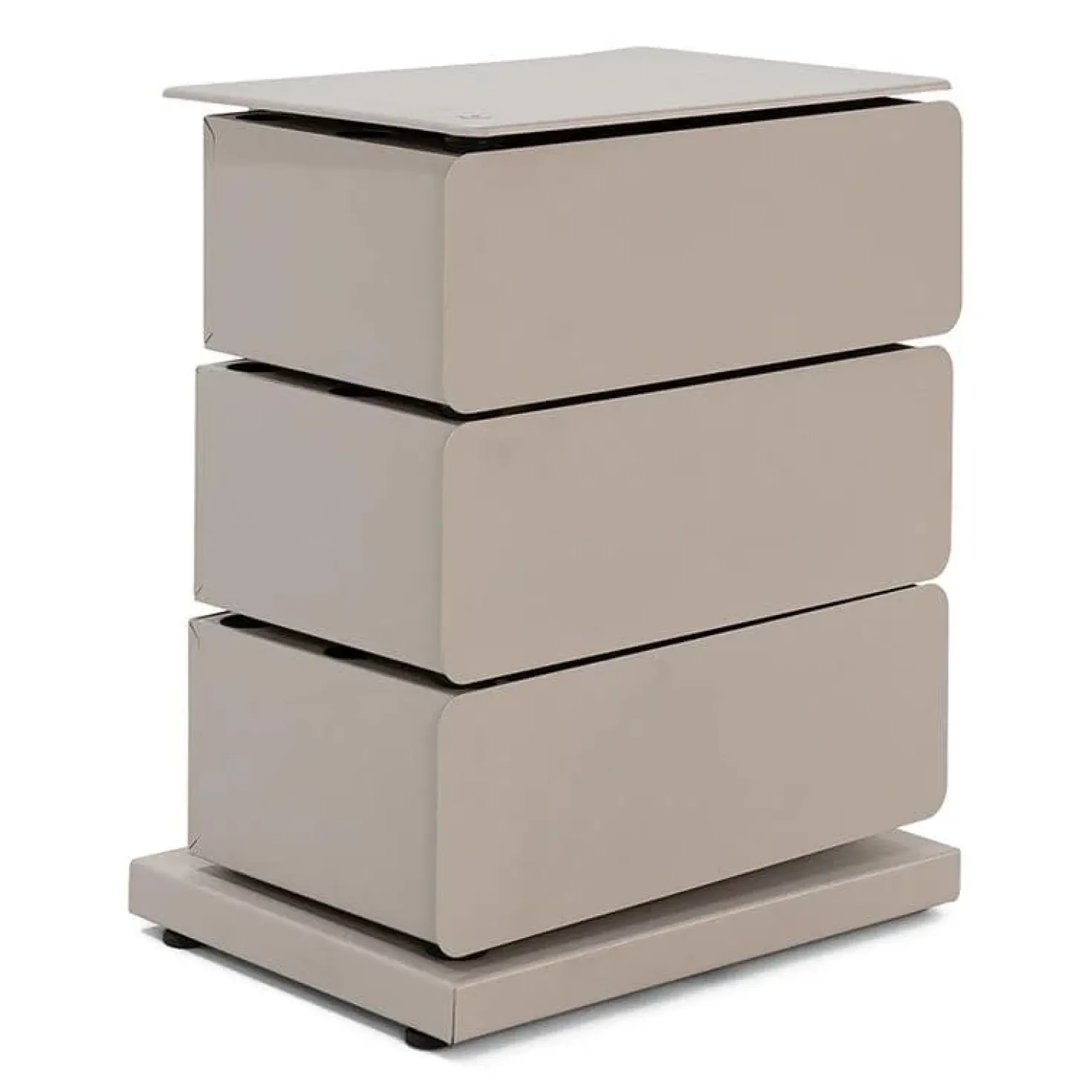 Schoenenkast industrieel Rodman (3 lades) – Taupe metaal