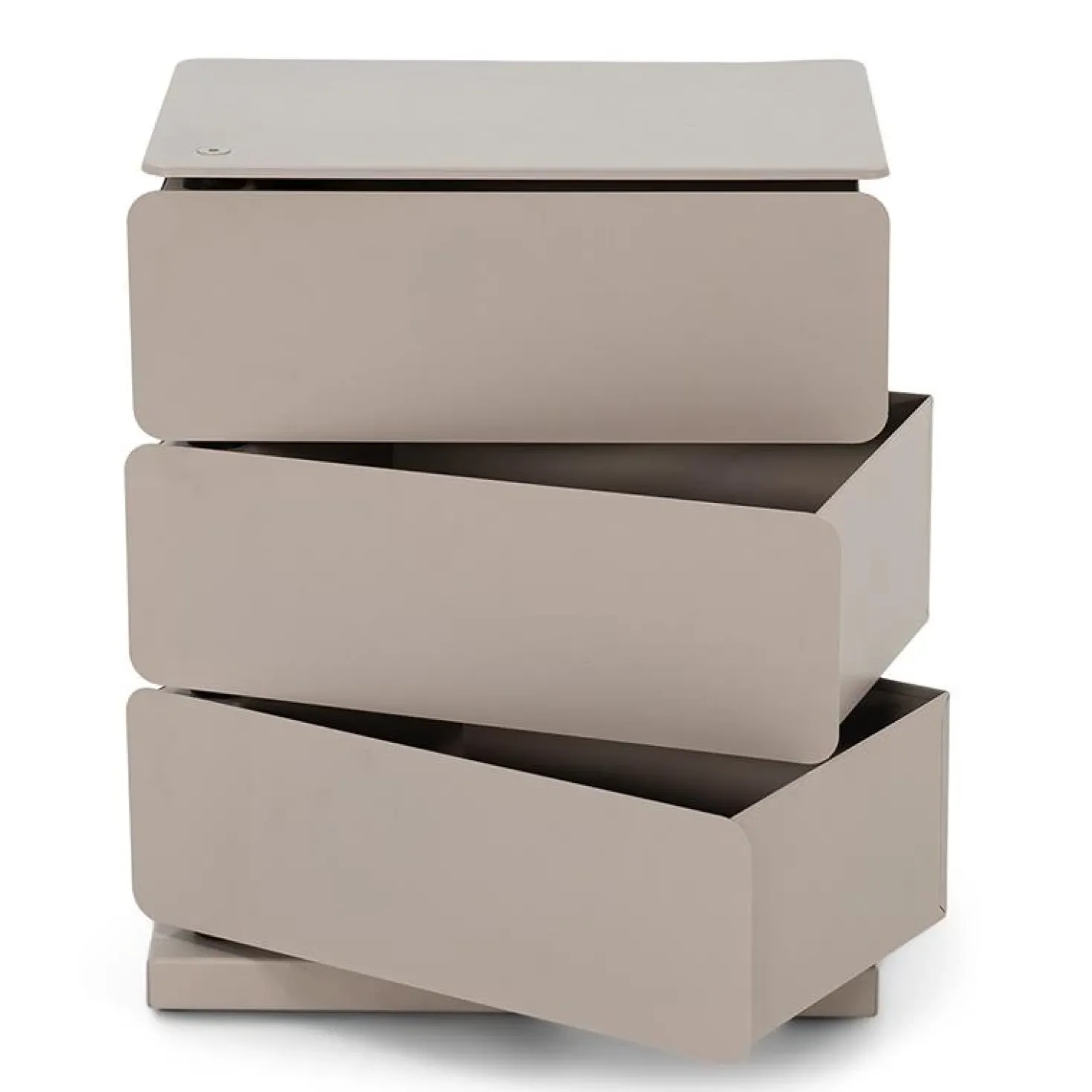 Schoenenkast industrieel Rodman (3 lades) – Taupe metaal