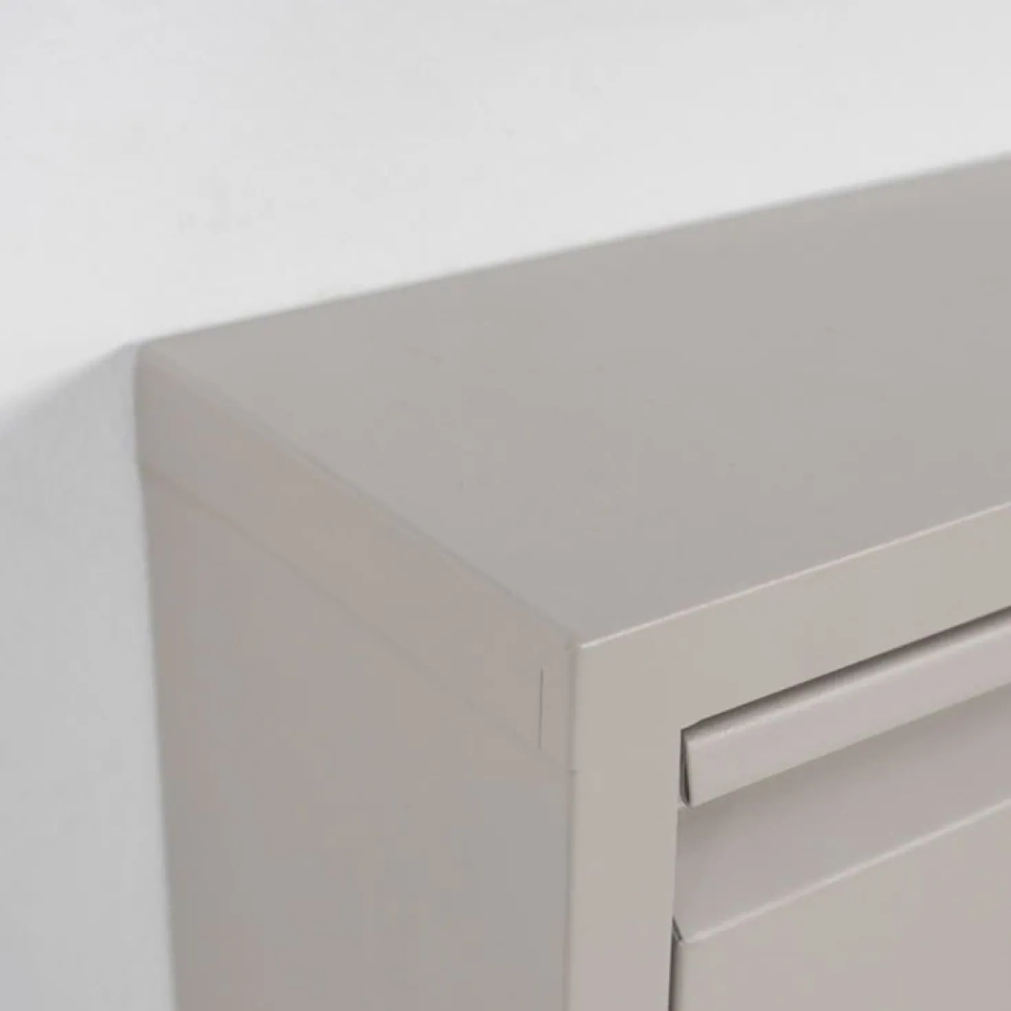 Schoenenkastje industrieel Pippen (1 lade) – Taupe metaal