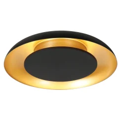Sean 2-lichts Plafondlamp Zwart|Goud Metaal