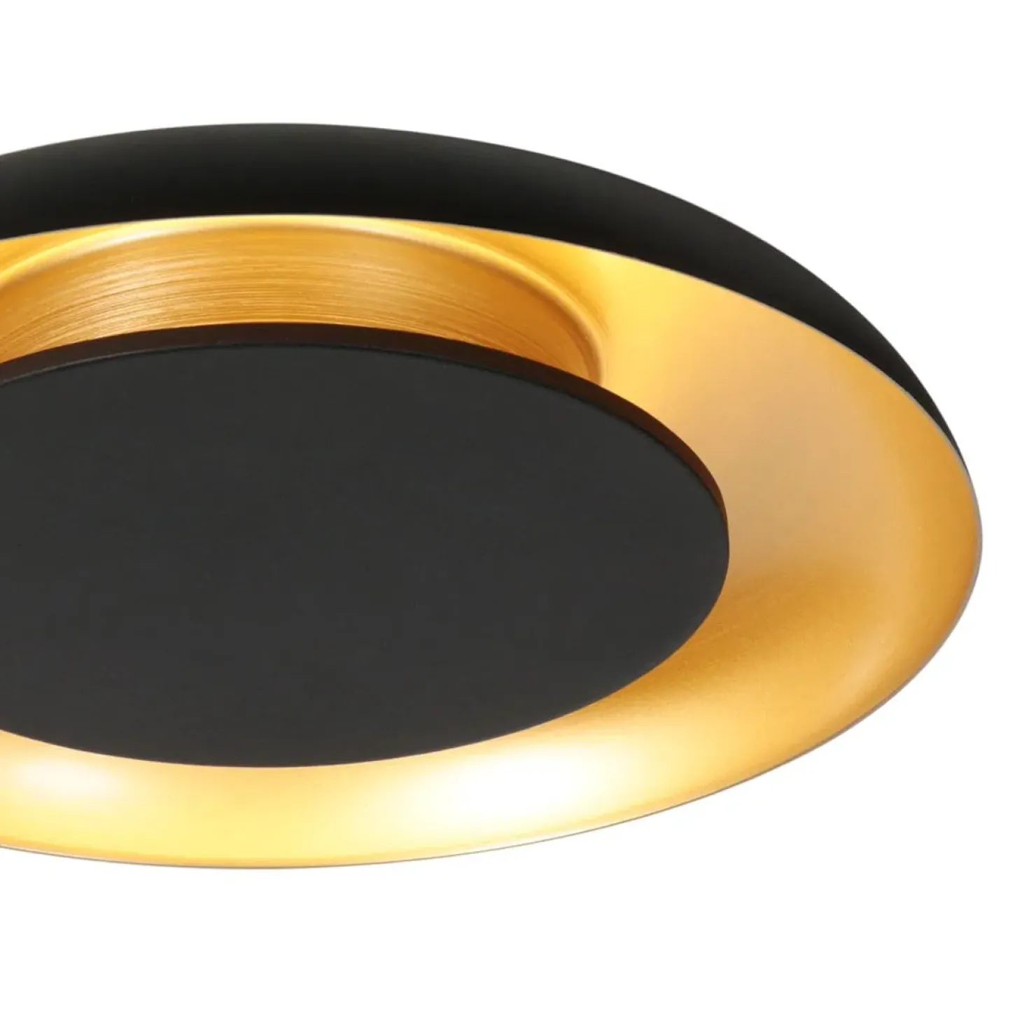 Sean 2-lichts Plafondlamp Zwart|Goud Metaal