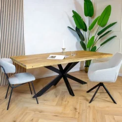 Senna eettafel industrieel rechthoek mangohout 160cm
