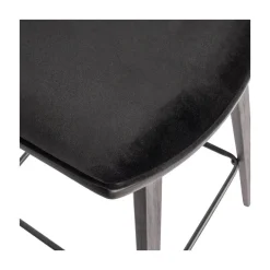 Senn Barstoel Velvet Zwart
