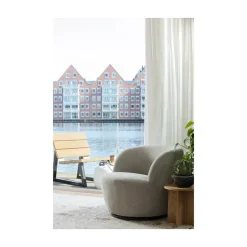 Serra Draaifauteuil Geweven Stof Zand