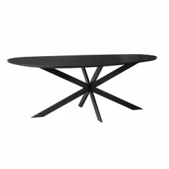 Shane Eettafel Organisch Zwart Eikenhout 180cm