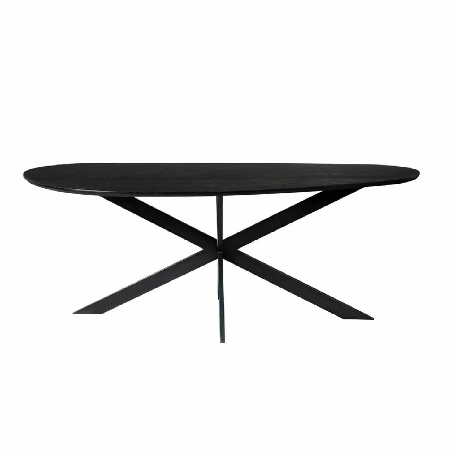 Shane Eettafel Organisch Zwart Eikenhout 180cm