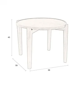 Shane Salontafel Hout 59cm