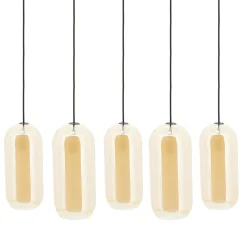 Shona 5-lichts Hanglamp amber