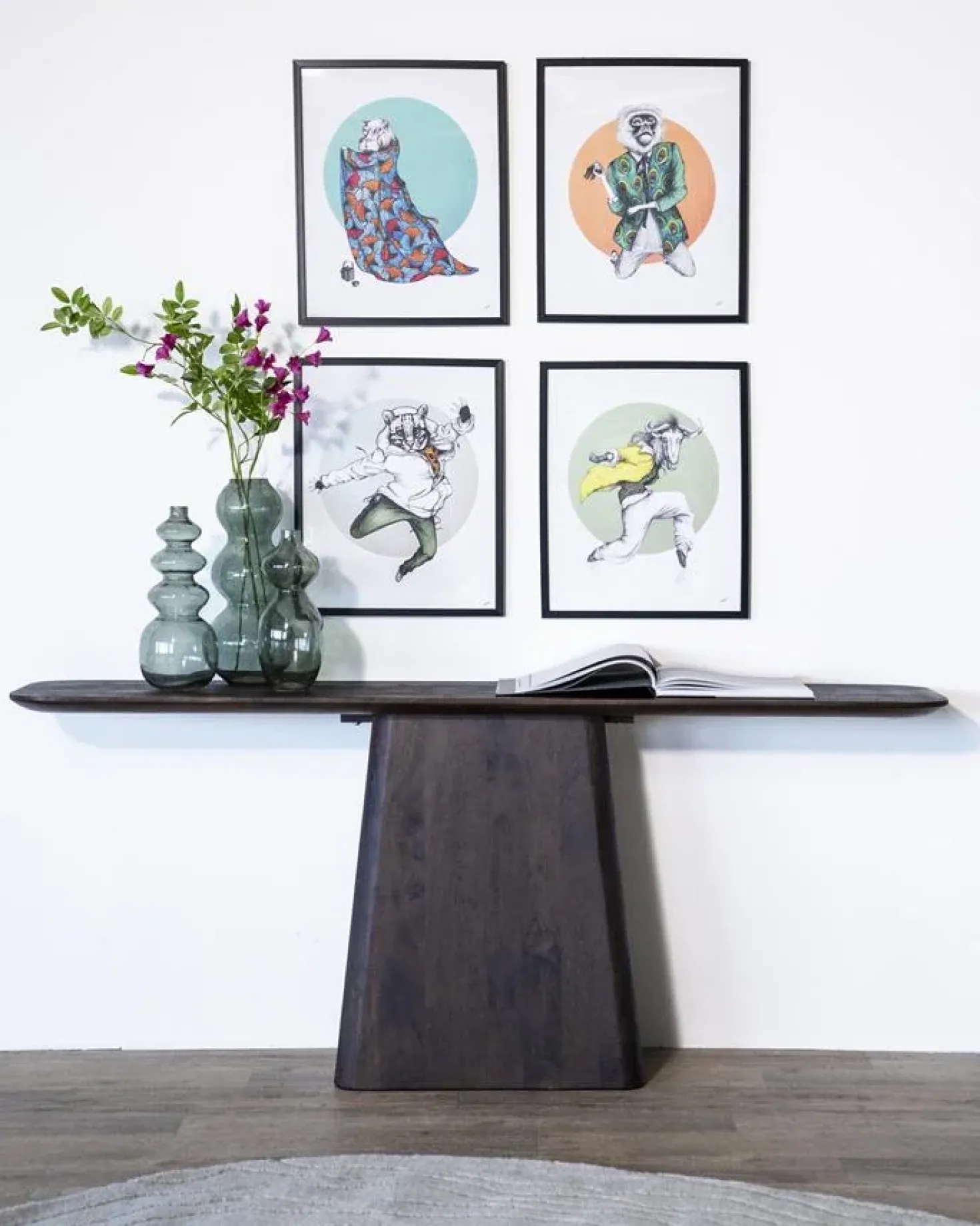 Sidetable Aron 180×40 bruin